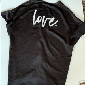 Victoria’s Secret Black Love Kimono Silky Satin‎ Wrap